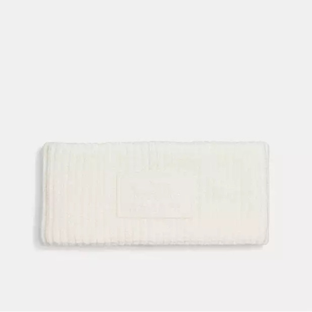 BRAND NEW CREAM COACH KNIT HEADBAND RUBBER PATCH - Picture 2 of 6